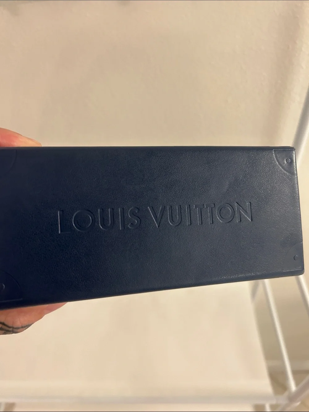 Louis Vuitton Men’s Gold Frame Brown Shield Sunglasses with LV Brow Motif